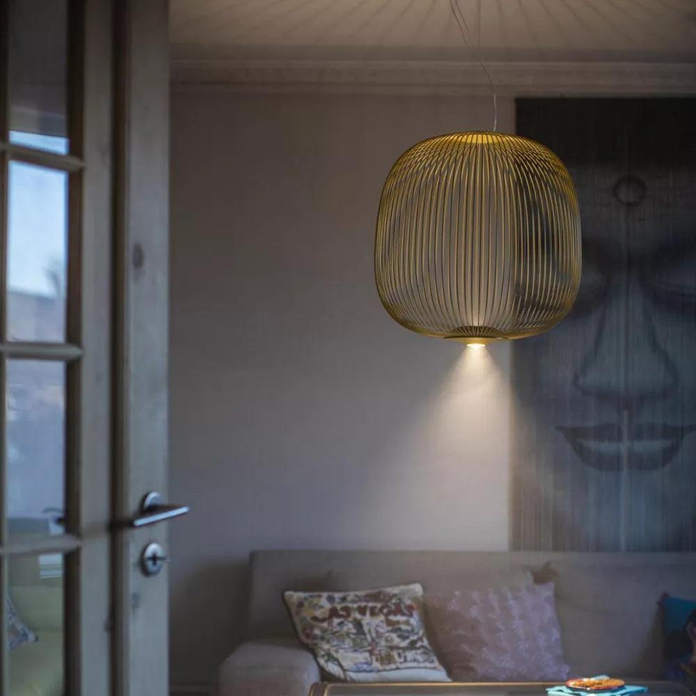 Lightweight Spokes Cage Pendant Lamp