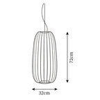 Lightweight Spokes Cage Pendant Lamp