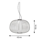 Lightweight Spokes Cage Pendant Lamp