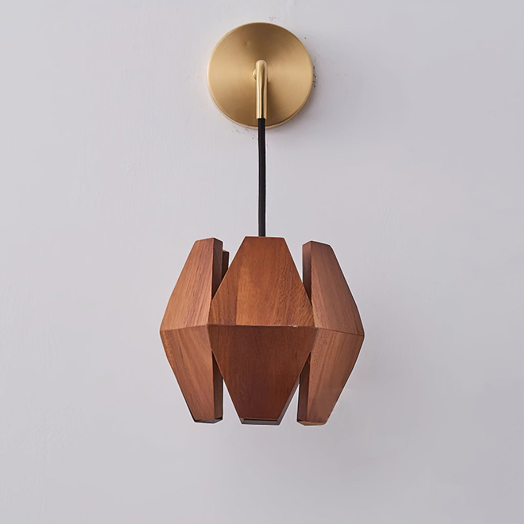 Wood Astris Plug In Wall Lamp