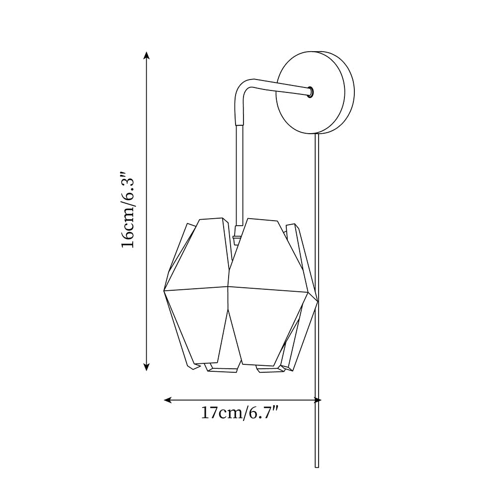 Wood Astris Plug In Wall Lamp