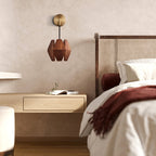 Wood Astris Plug In Wall Lamp
