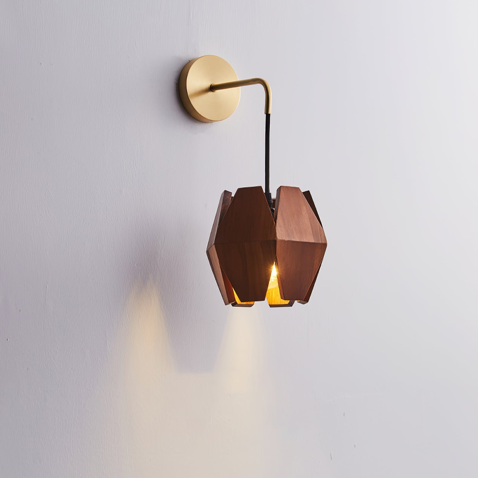 Wood Astris Plug In Wall Lamp