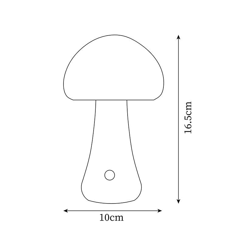 Wooden Mushroom Table Lamp