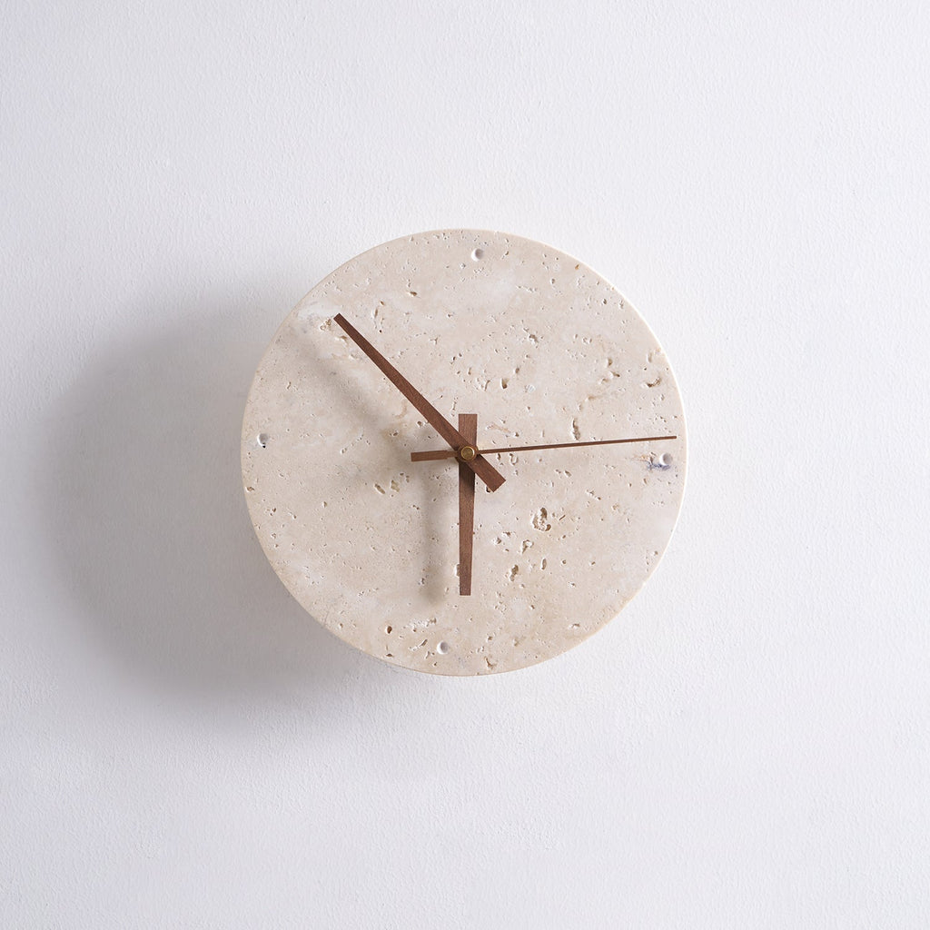 Zegary Travertine Clock Wall Lamp