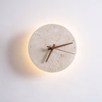 Zegary Travertine Clock Wall Lamp