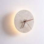 Zegary Travertine Clock Wall Lamp