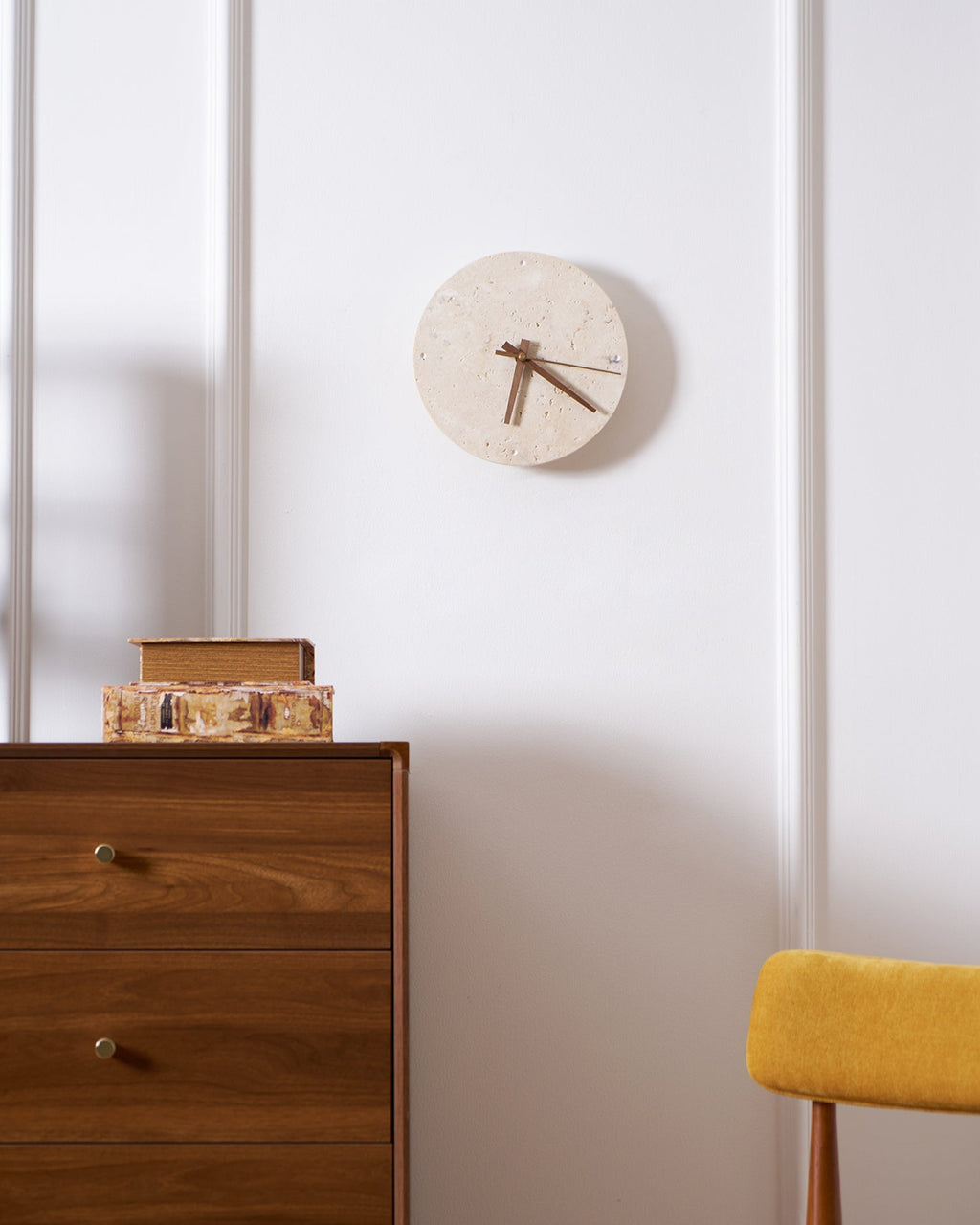 Zegary Travertine Clock Wall Lamp