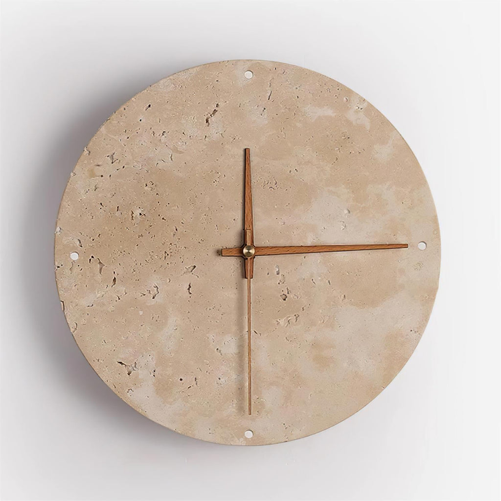 Zegary Travertine Clock Wall Lamp
