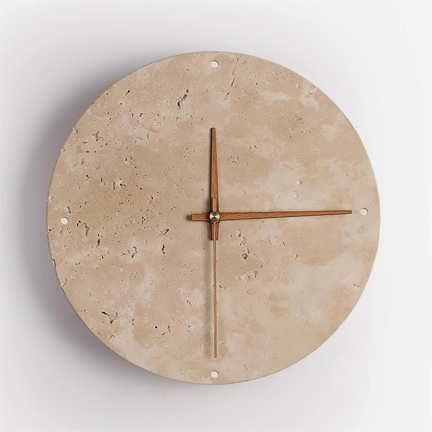 Zegary Travertine Clock Wall Lamp
