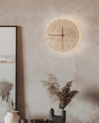 Zegary Travertine Clock Wall Lamp